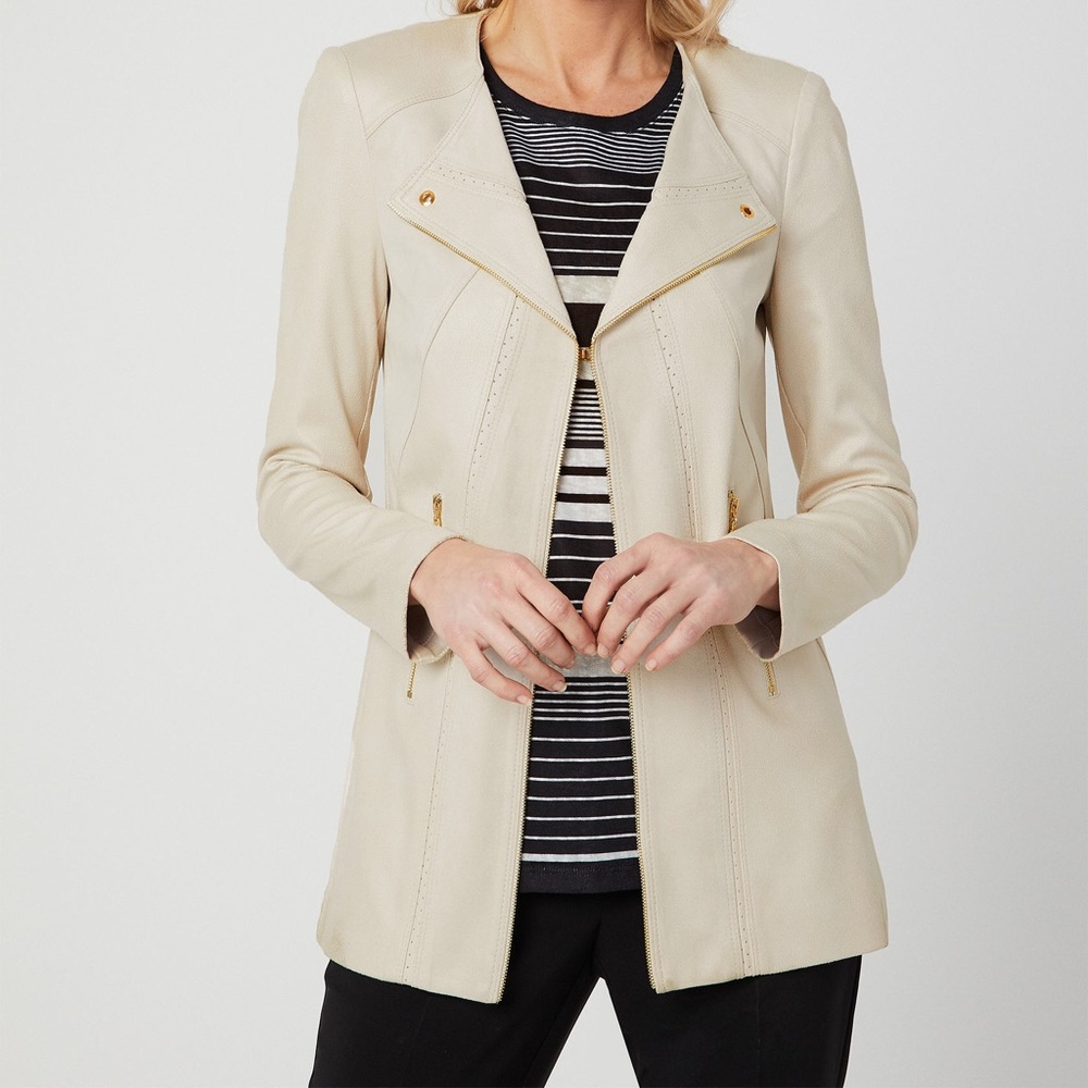 Vex Collection Faux Suede Long Blazer Jacket